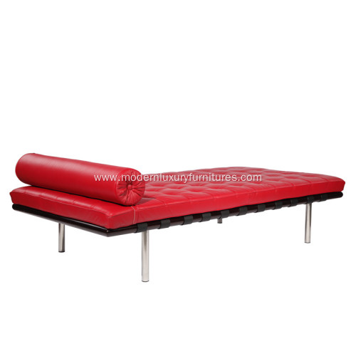 Red Barcelona Leather Daybed Replica